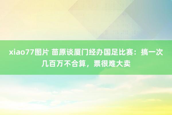 xiao77图片 苗原谈厦门经办国足比赛：搞一次几百万不合算，票很难大卖
